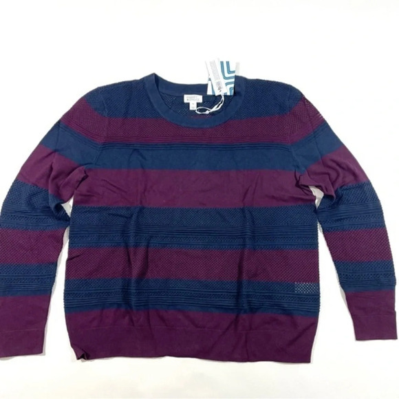 New Market & Spruce Colorblock Stripe Sweater - Picture 1 of 6